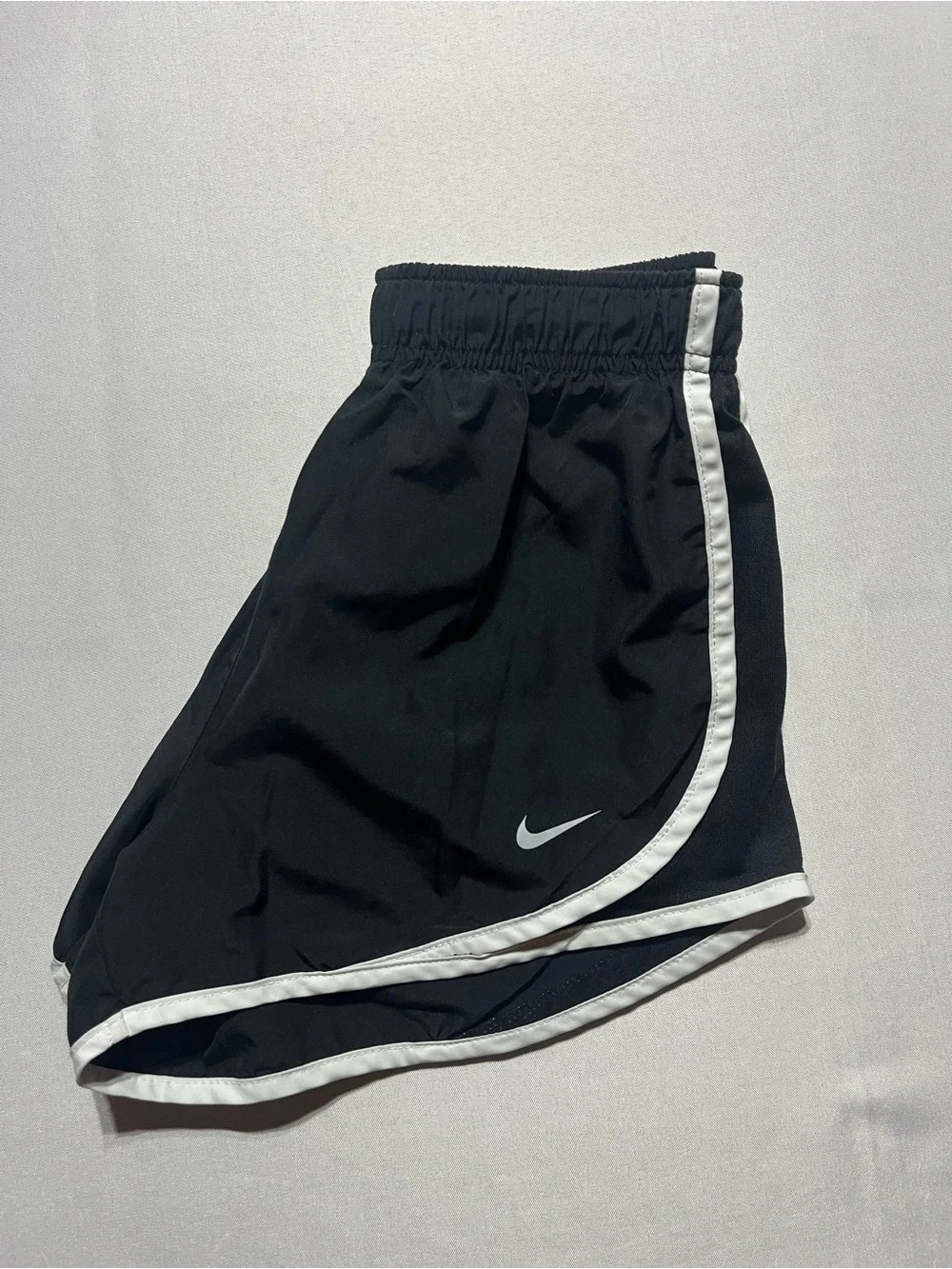 Nike Black Women's XSmall Athletic Elastic Waist Shorts with White Trim